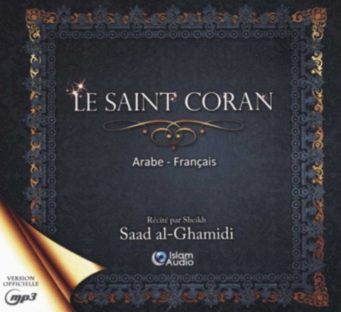 Cd-Mp3 : Le Saint Coran arabe-français, Coffret 3 CD-MP3, lecture Al Ghamidi