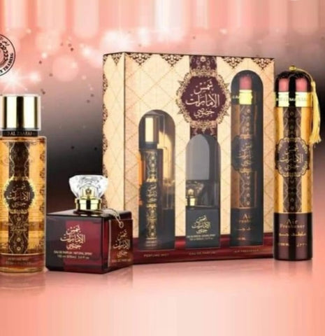 Coffret Cadeau Shams Al Emarat Khususi 3 pièces d’ Ard Al Zaafaran