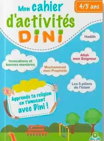 Mon cahier d'activités Dini 4/5 ans