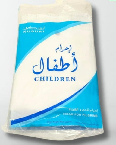 Ihram 100% coton pour enfant Hajj et Omra (Nusuki) entre 7 et 12 ans