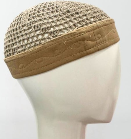 Chachia égyptienne beige pour homme