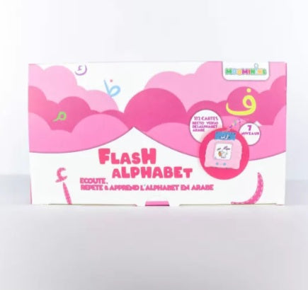 Flash alphabet rose : Écoute, et apprend l'alphabet en arabe