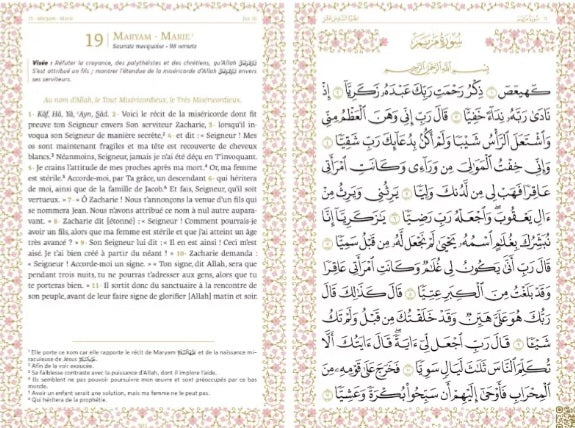 Coran bilingue arabe - français - rose