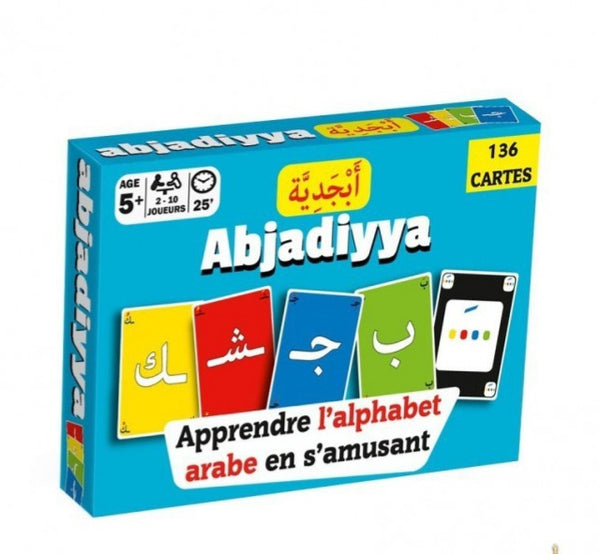 Jeu de cartes « Abjadiyya » - Apprendre l'alphabet arabe en s'amusant à partir de 5 ans