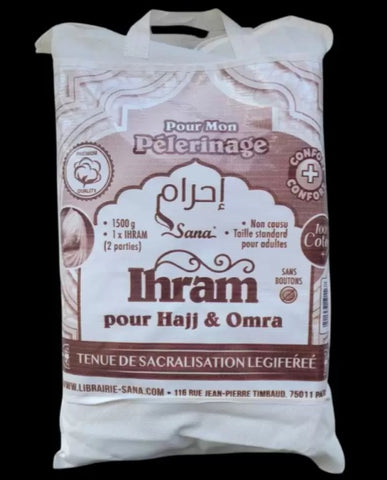 Ihram sans bouton tenue pour le pèlerinage - 100% coton