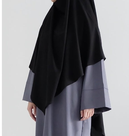 Khimar couleur noire